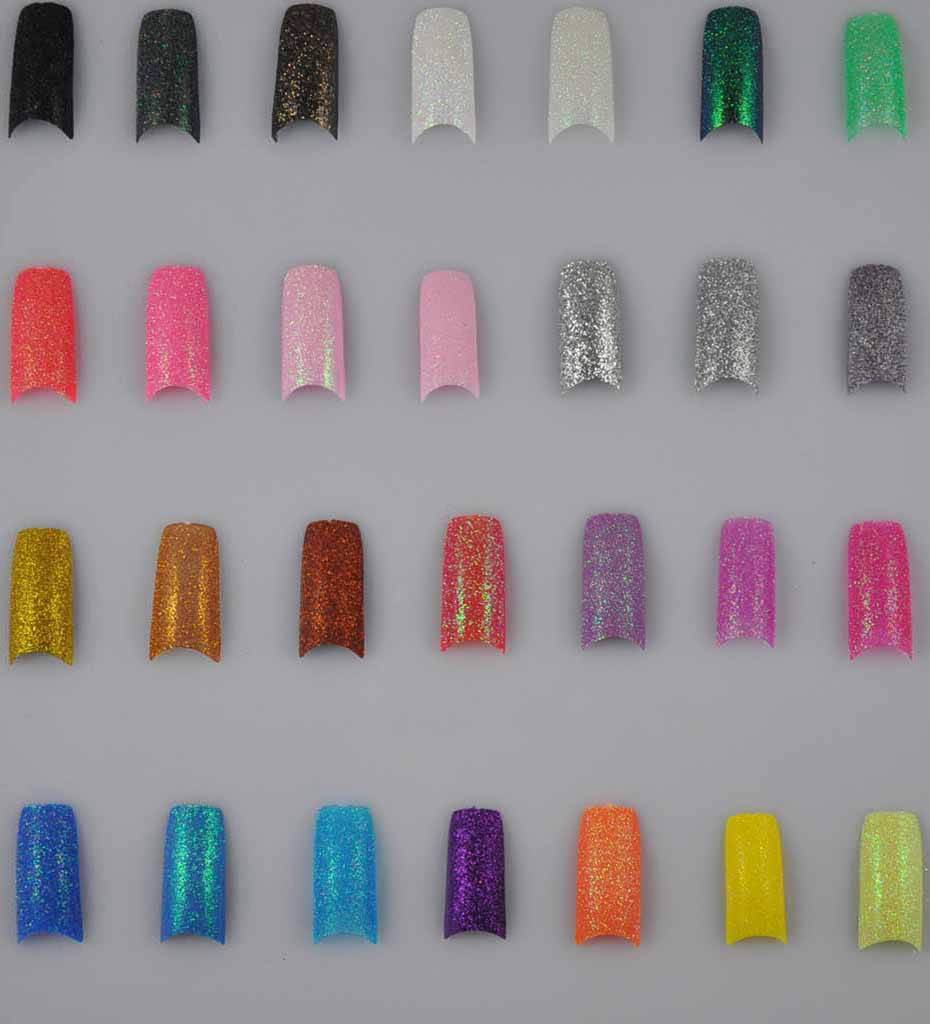 Solid Nail Colors
 28 Beauty Solid Colors Glitter False French Acrylic Nail