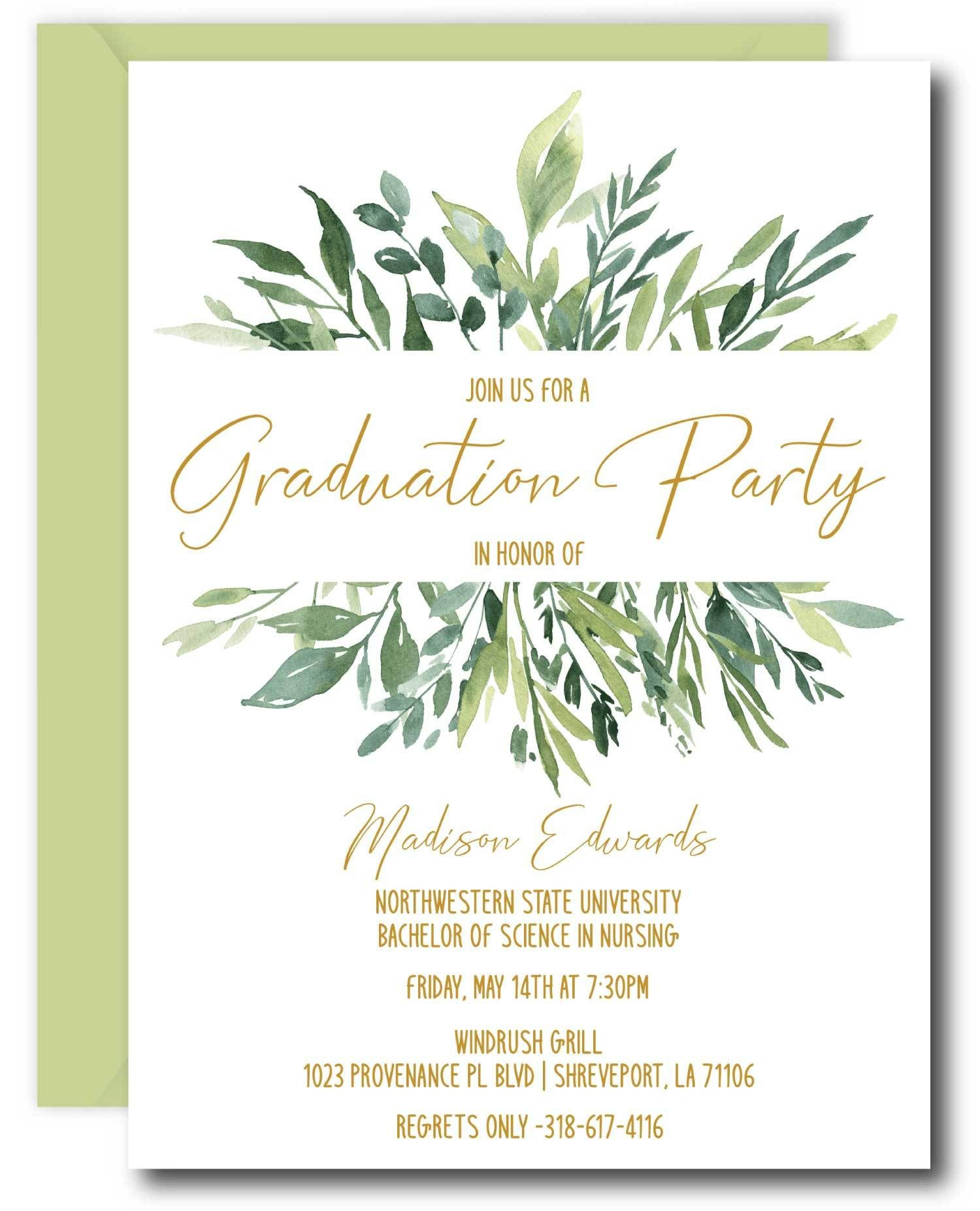 Sophisticated Graduation Party Ideas
 Classy Graduation Party Invitations in 2020