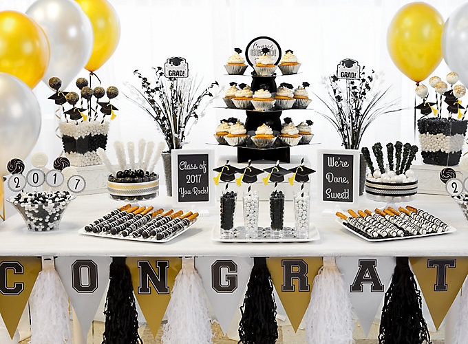 Sophisticated Graduation Party Ideas
 Classy Grad Treat Table Ideas Graduation Party Ideas