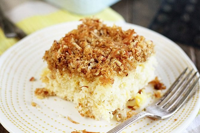 Southern Pineapple Coconut Cake
 Pineapple Cake with Coconut Crumb Topping Southern Bite