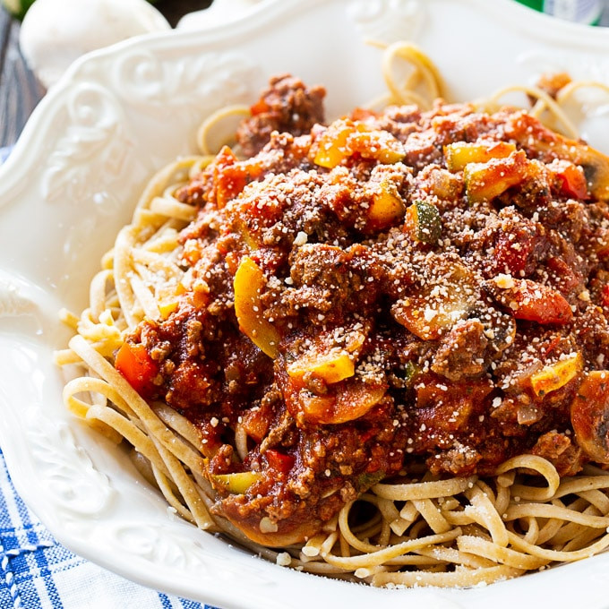 Southern Spaghetti Recipe
 Hearty Garden Spaghetti Skinny Southern Recipes