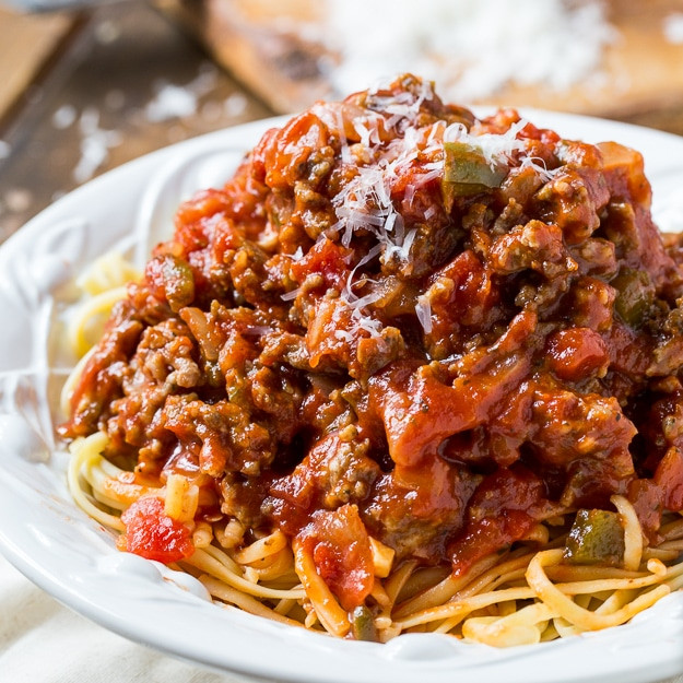 Southern Spaghetti Recipe
 Southern Sausage Spaghetti Sauce Spicy Southern Kitchen