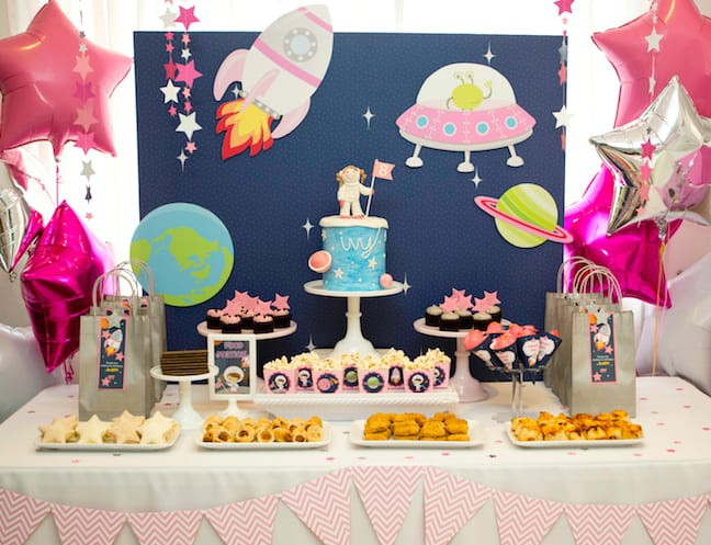 Space Birthday Party
 Cool party ideas for kids A girly twist on a space themed