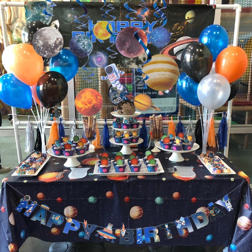 Space Birthday Party
 Solar System Swirl Outer Space Happy Birthday Party