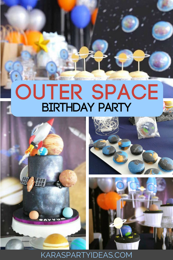 Space Birthday Party
 Kara s Party Ideas Outer Space Birthday Party
