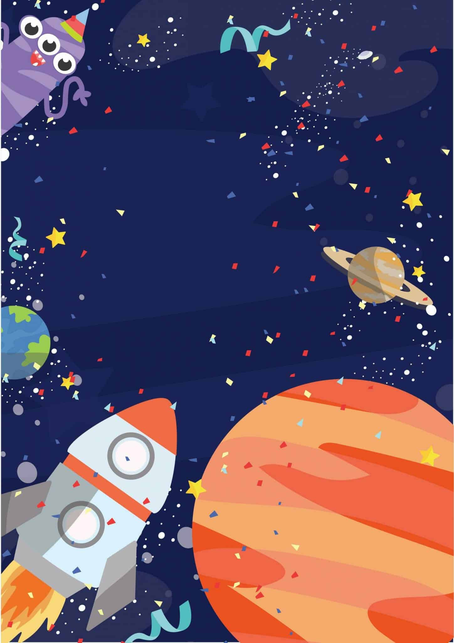 Space Birthday Party
 Outer Space Birthday Party Free Invitations