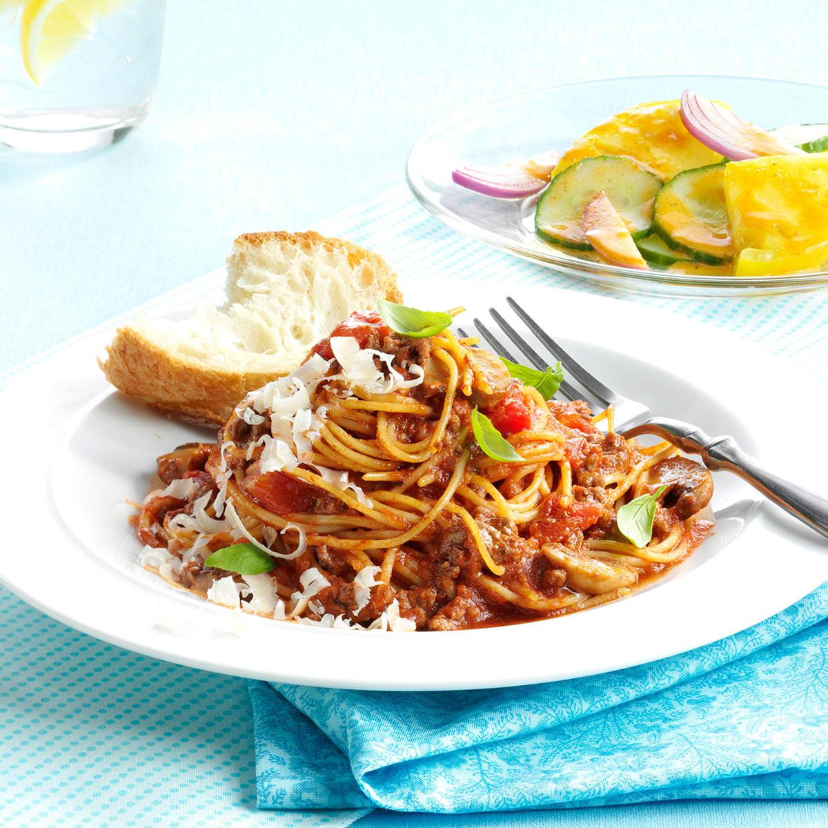 Spaghetti Dinner Ideas
 e Pot Spaghetti Dinner Recipe