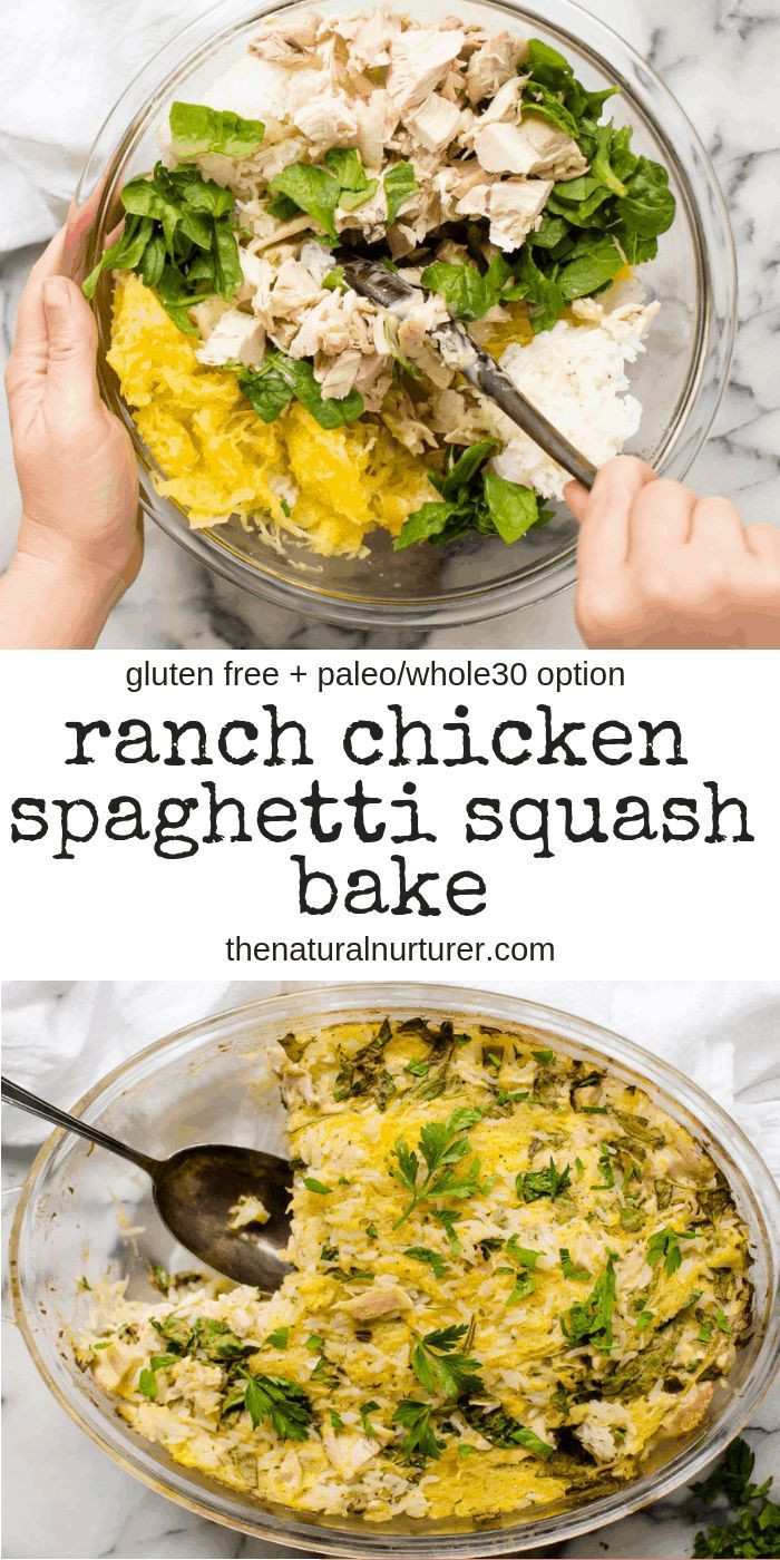 Spaghetti Squash And Chicken Recipes Paleo
 Ranch Chicken Spaghetti Squash Casserole