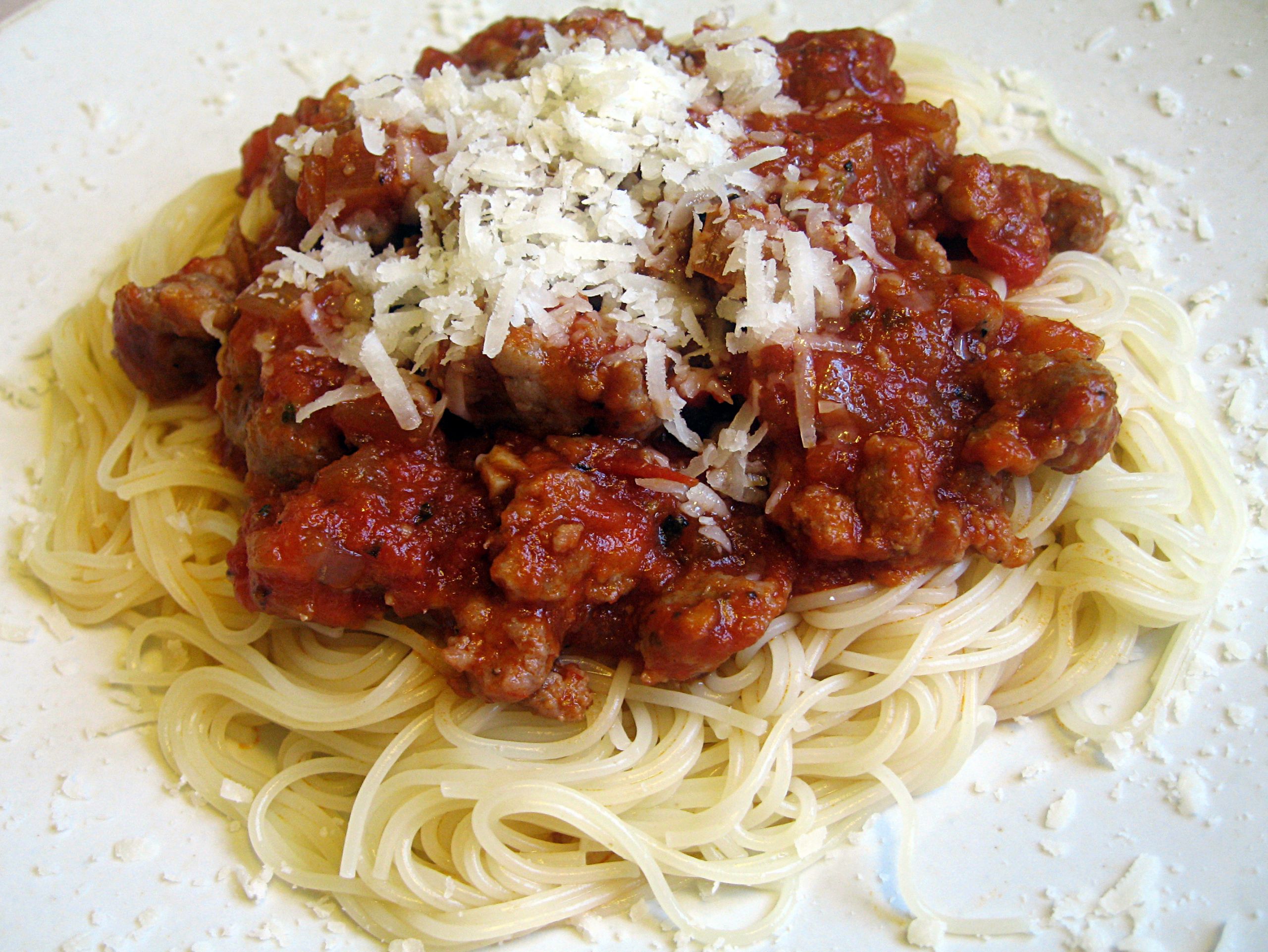 Spaghetti With Italian Sausage
 301 Moved Permanently