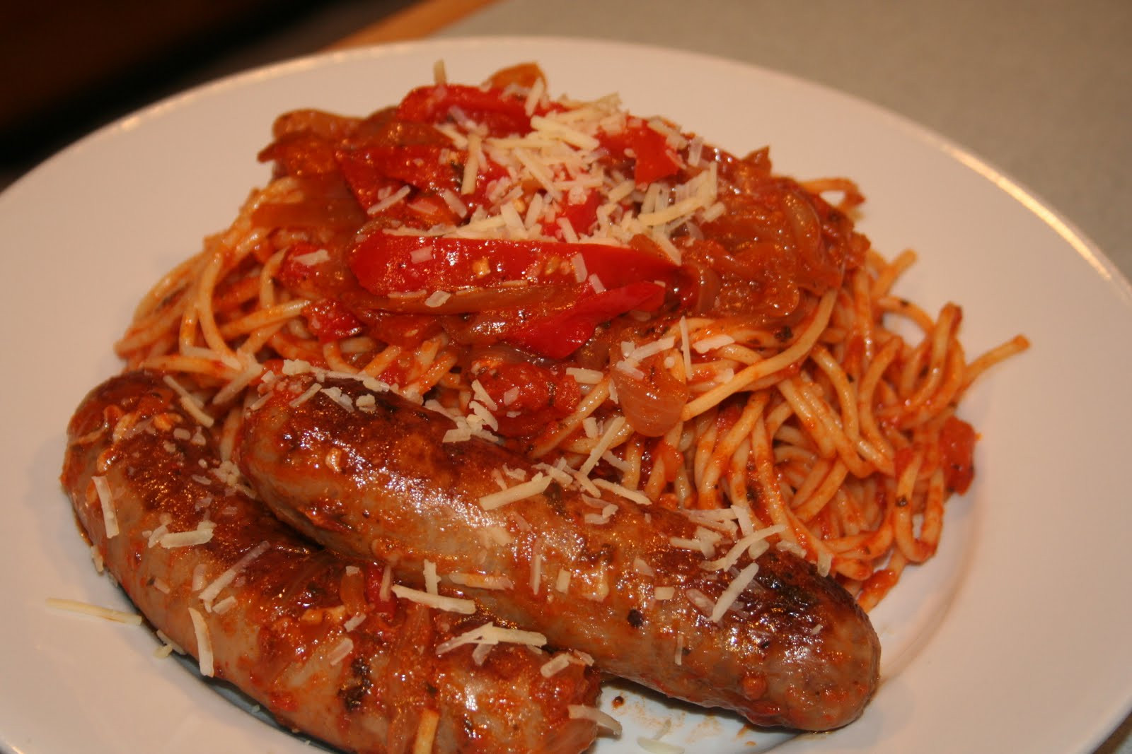 Spaghetti With Italian Sausage
 COOK WITH SUSAN Spaghetti with Italian Sausage Peppers