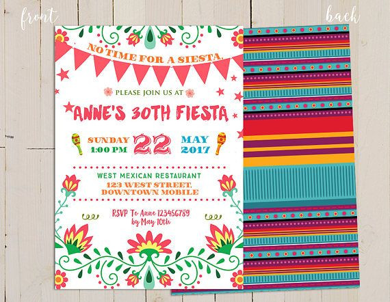 Spanish Birthday Invitations
 fiesta birthday invitation Spanish Birthday invitation 1st