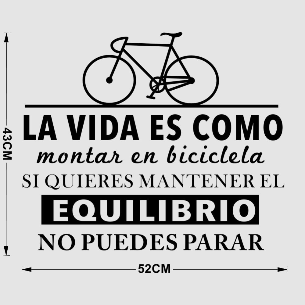 Spanish Motivational Quotes
 Life is Like Riding a Bicycle Inspirational Spanish Quotes