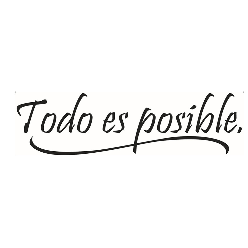 Spanish Motivational Quotes
 NEW Everything Is Possible Spanish Inspiring Quotes Wall
