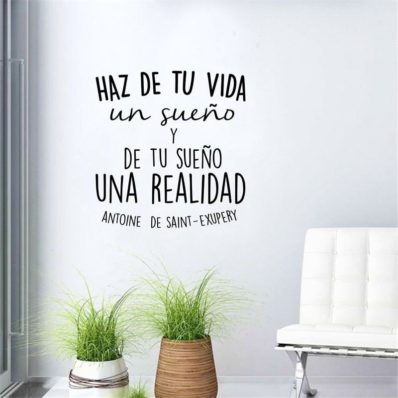 Spanish Motivational Quotes
 Spanish Inspirational positive Quotes Vinyl Wall Sticker