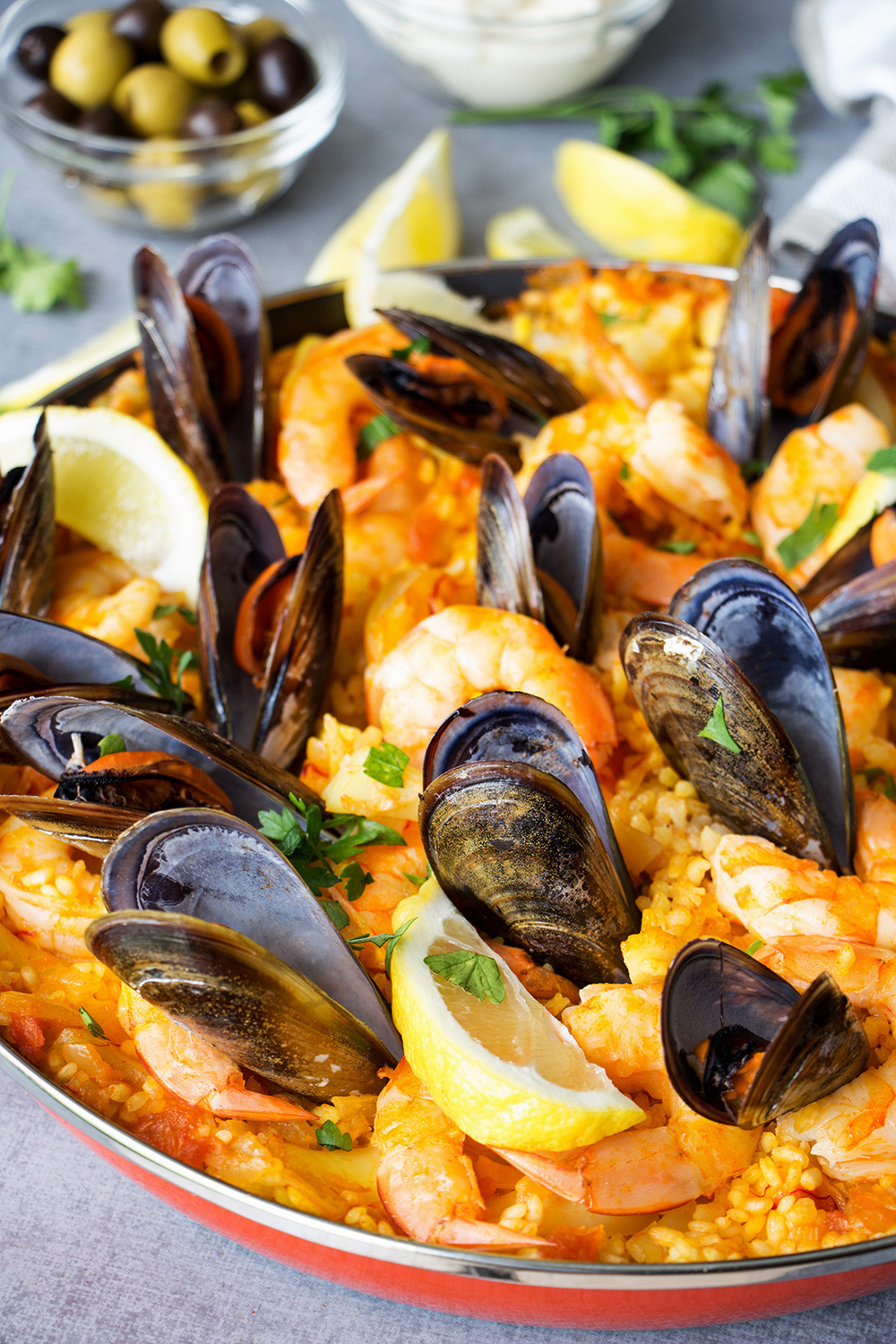Spanish Rice Dish With Seafood
 Spanish Seafood Paella Yummy Addiction