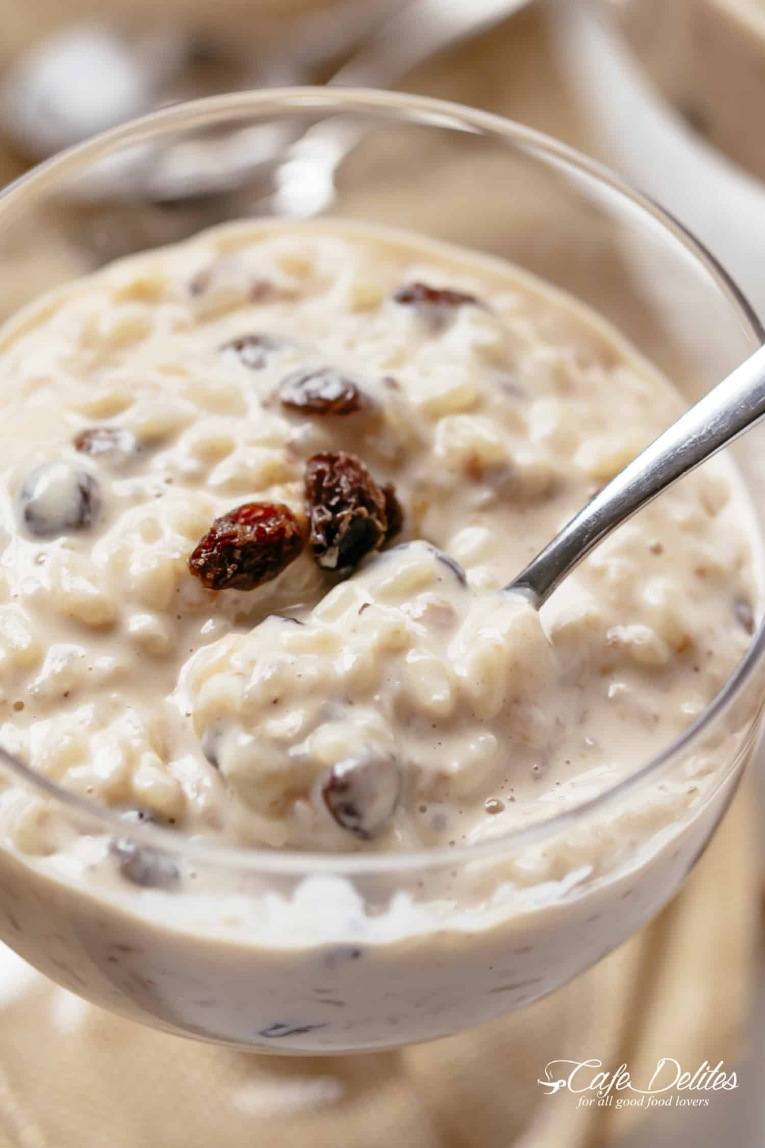 Spanish Rice Pudding
 spanish rice pudding with raisins