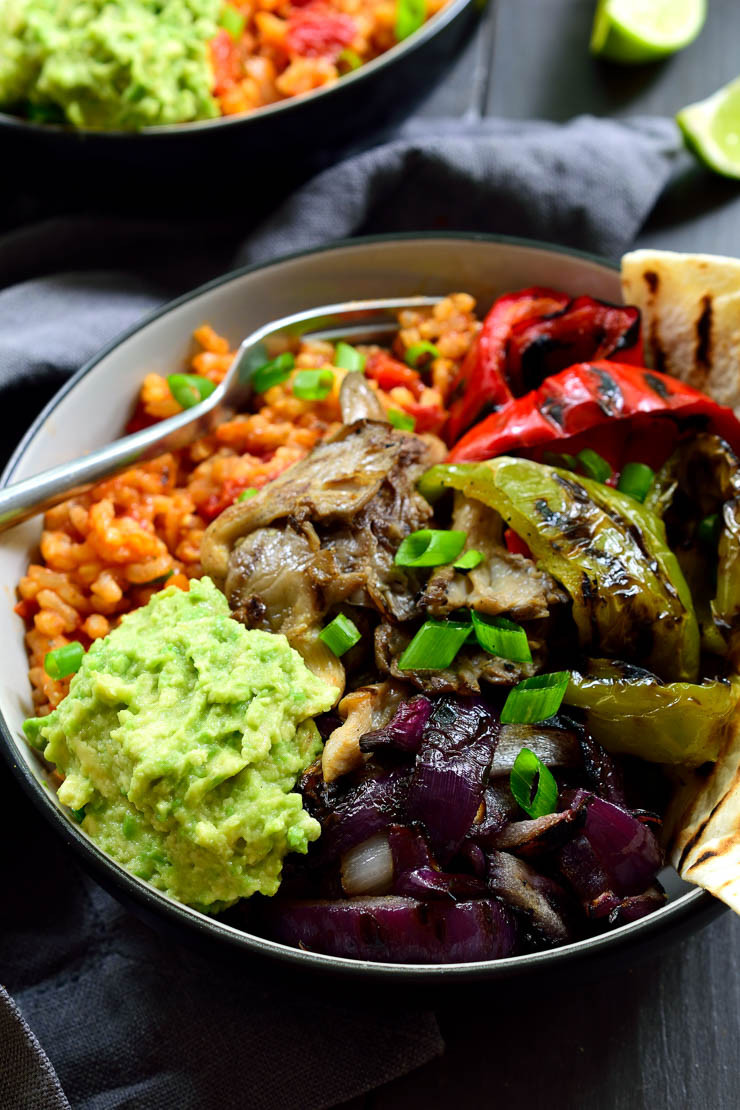 Spanish Vegetarian Recipes
 Vegan Mexican Rice Fajita Bowl