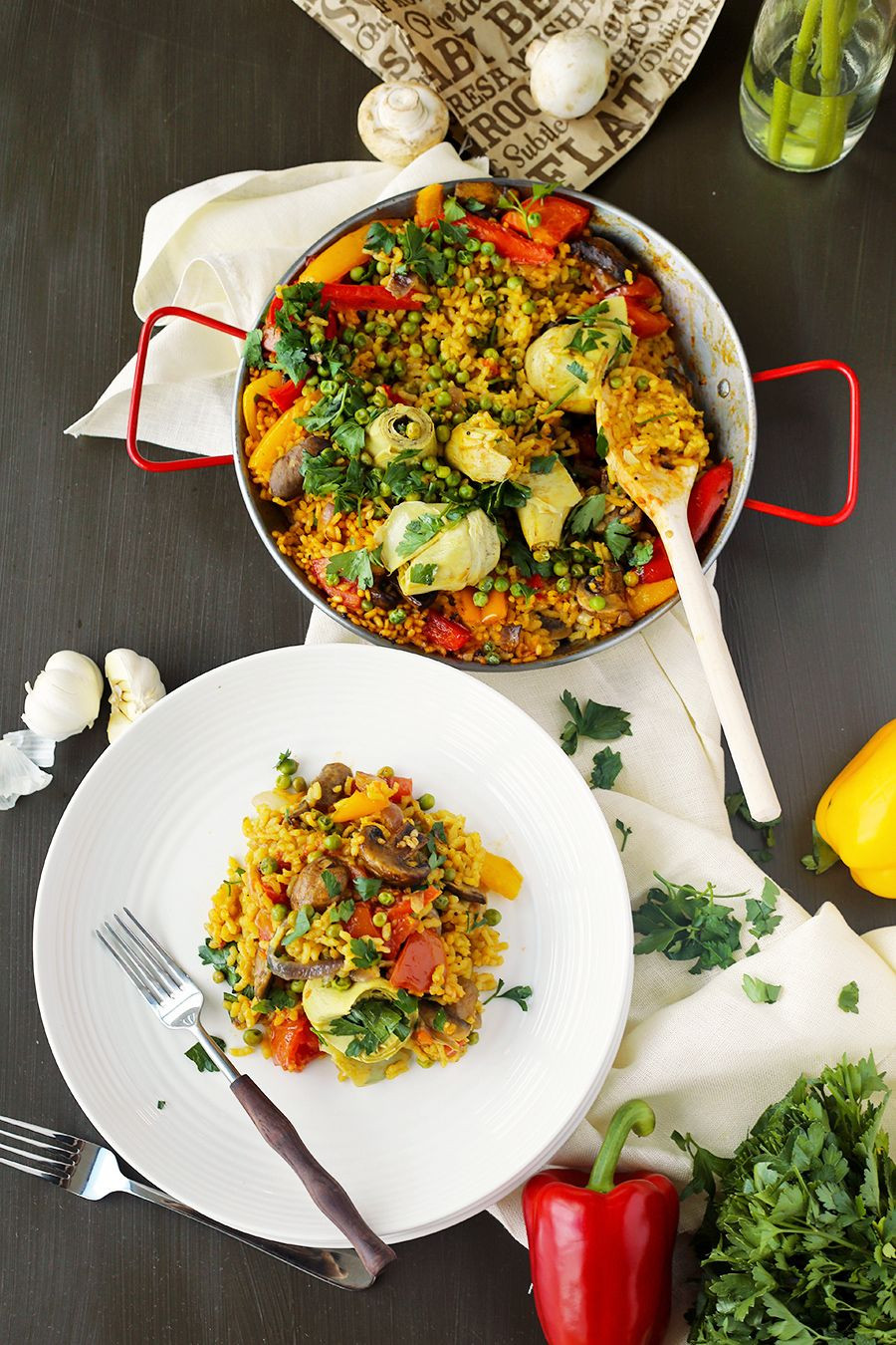 Spanish Vegetarian Recipes
 Vegan Paella delicious vegan spanish rice flavored with