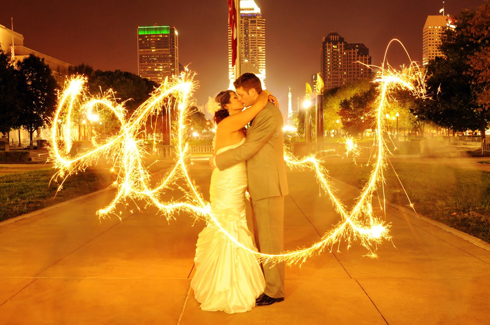 Sparkler Wedding
 ViP Wedding Sparklers Writing With Wedding Sparklers