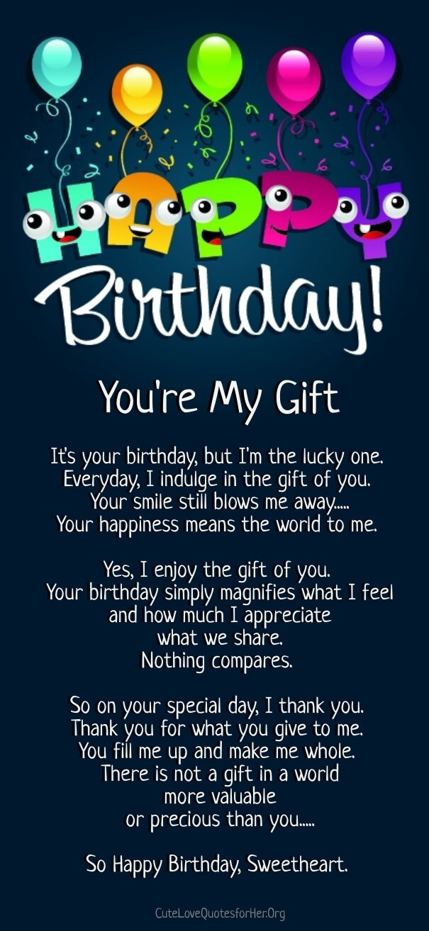 Special Birthday Quotes
 12 Happy Birthday Love Poems for Her & Him with