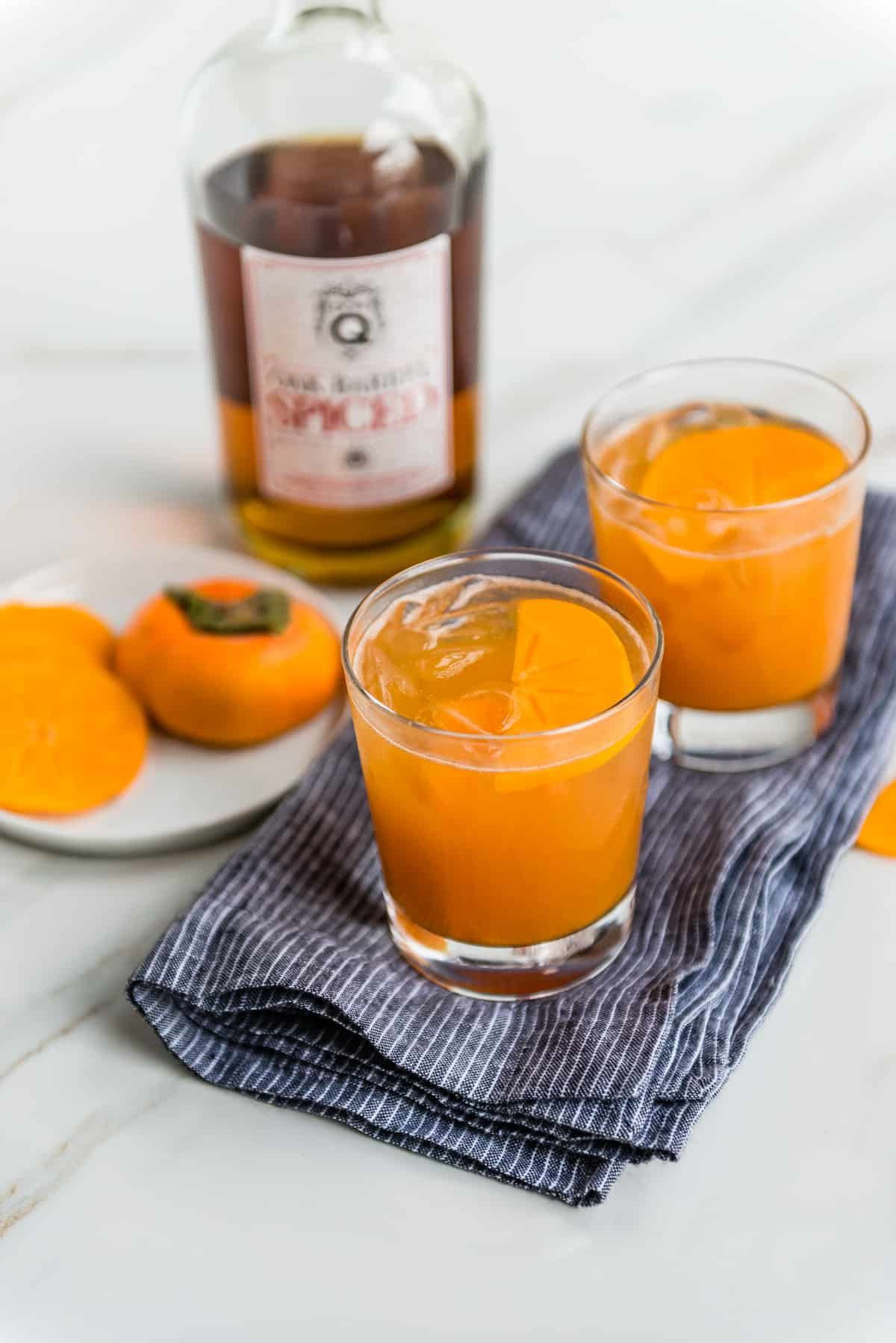Spiced Rum Holiday Drinks
 Persimmon Spiced Rum Old Fashioned Recipe