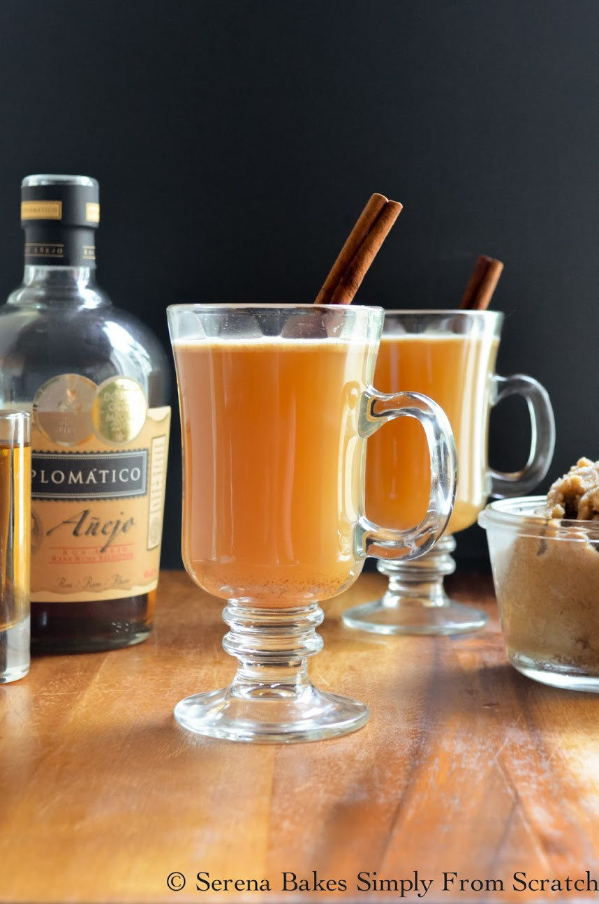 Spiced Rum Holiday Drinks
 Hot Apple Cider Buttered Rum Cocktails