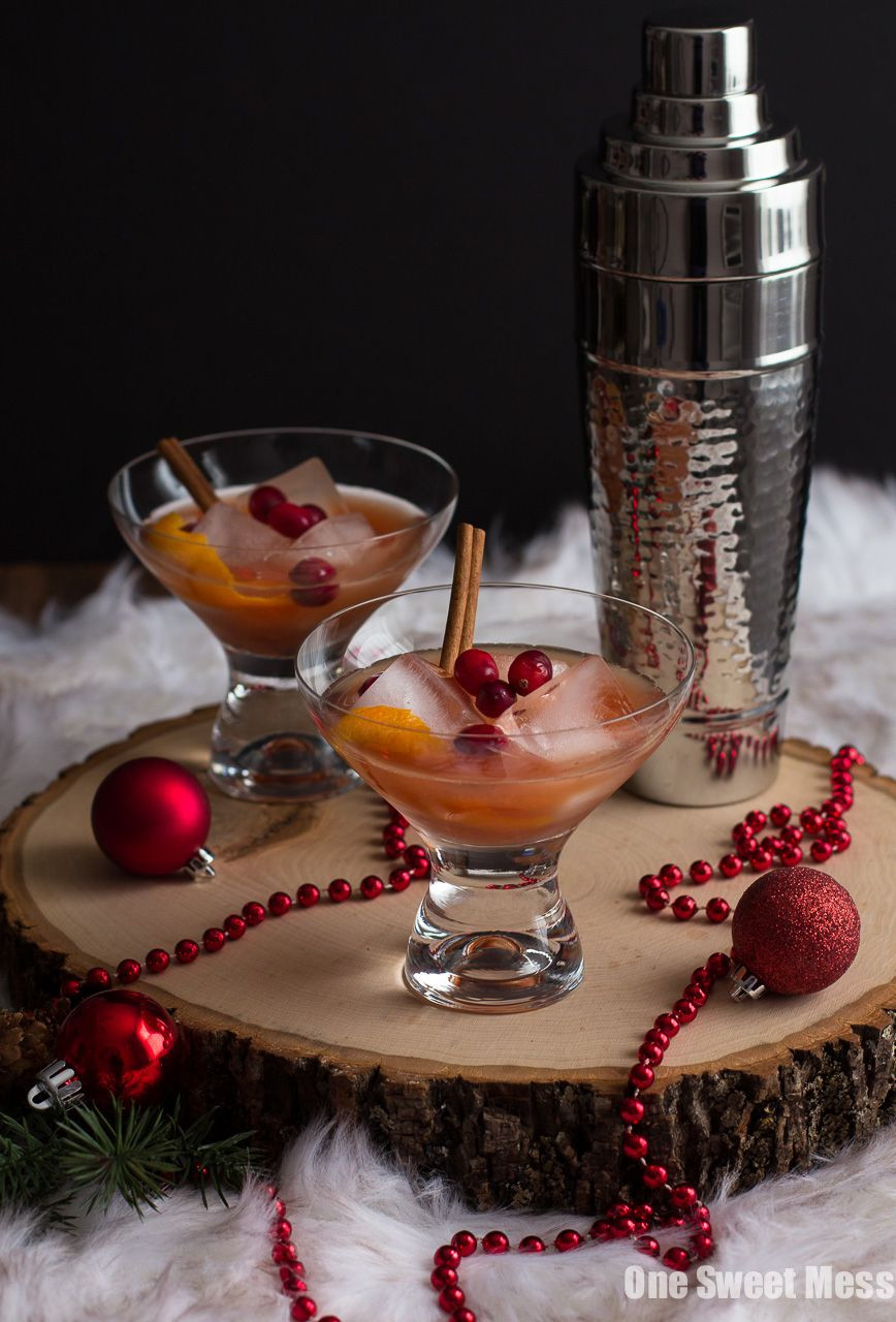 Spiced Rum Holiday Drinks
 Spiced Cranberry Rum Old Fashioned