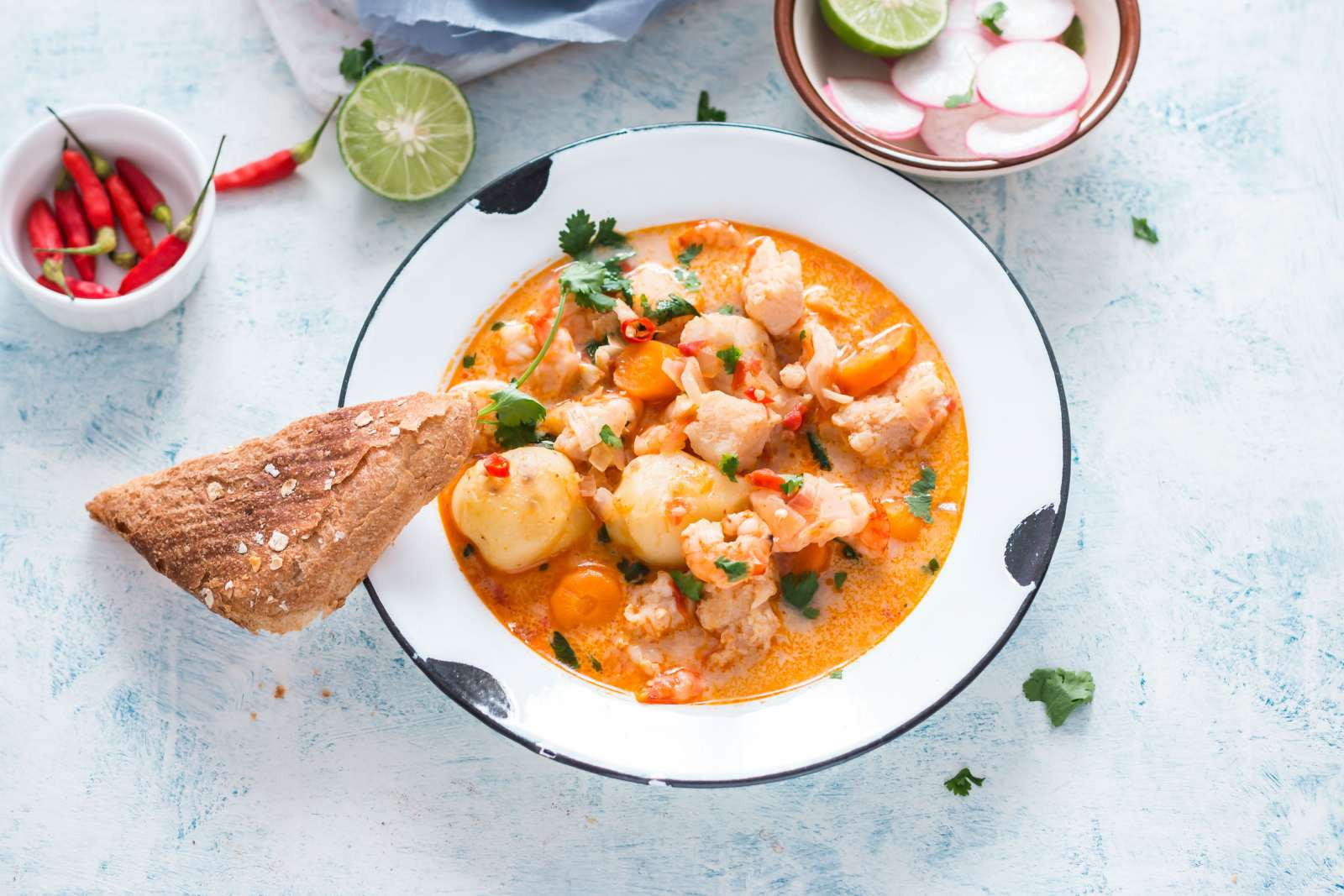 Spicy Seafood Stew
 Spicy Seafood Stew Casserole With Tomatoes And Lime Recipe