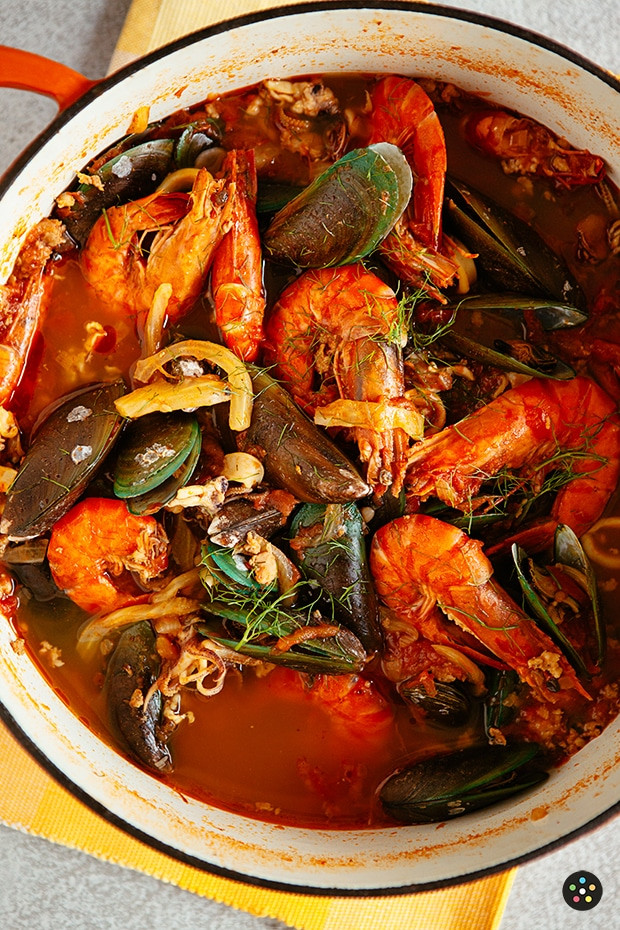Spicy Seafood Stew
 Spicy Seafood Stew with Lemon Anchovy Aioli Recipe