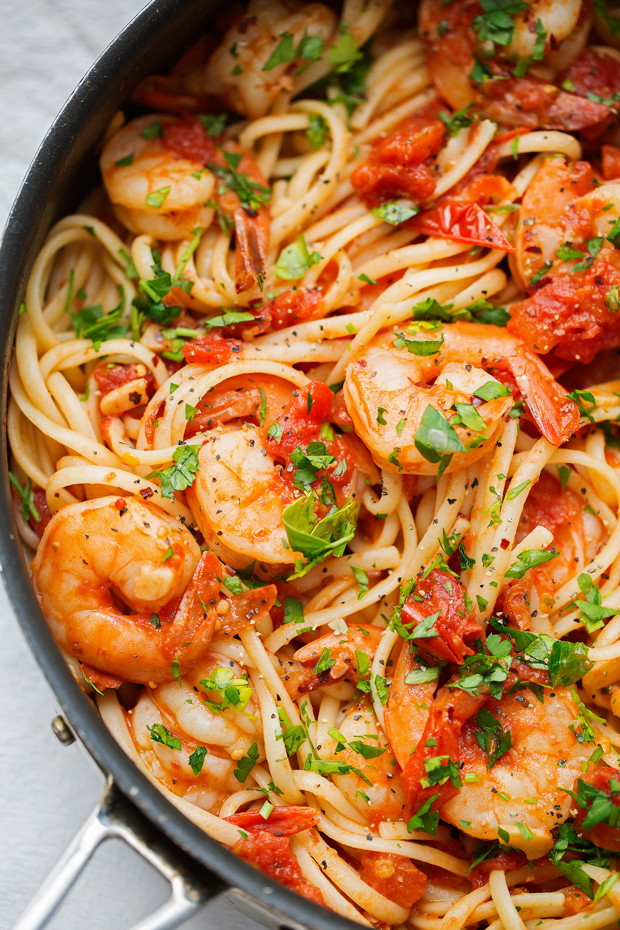 Spicy Shrimp Pasta Recipes
 Spicy Shrimp Pasta with Tomatoes and Garlic