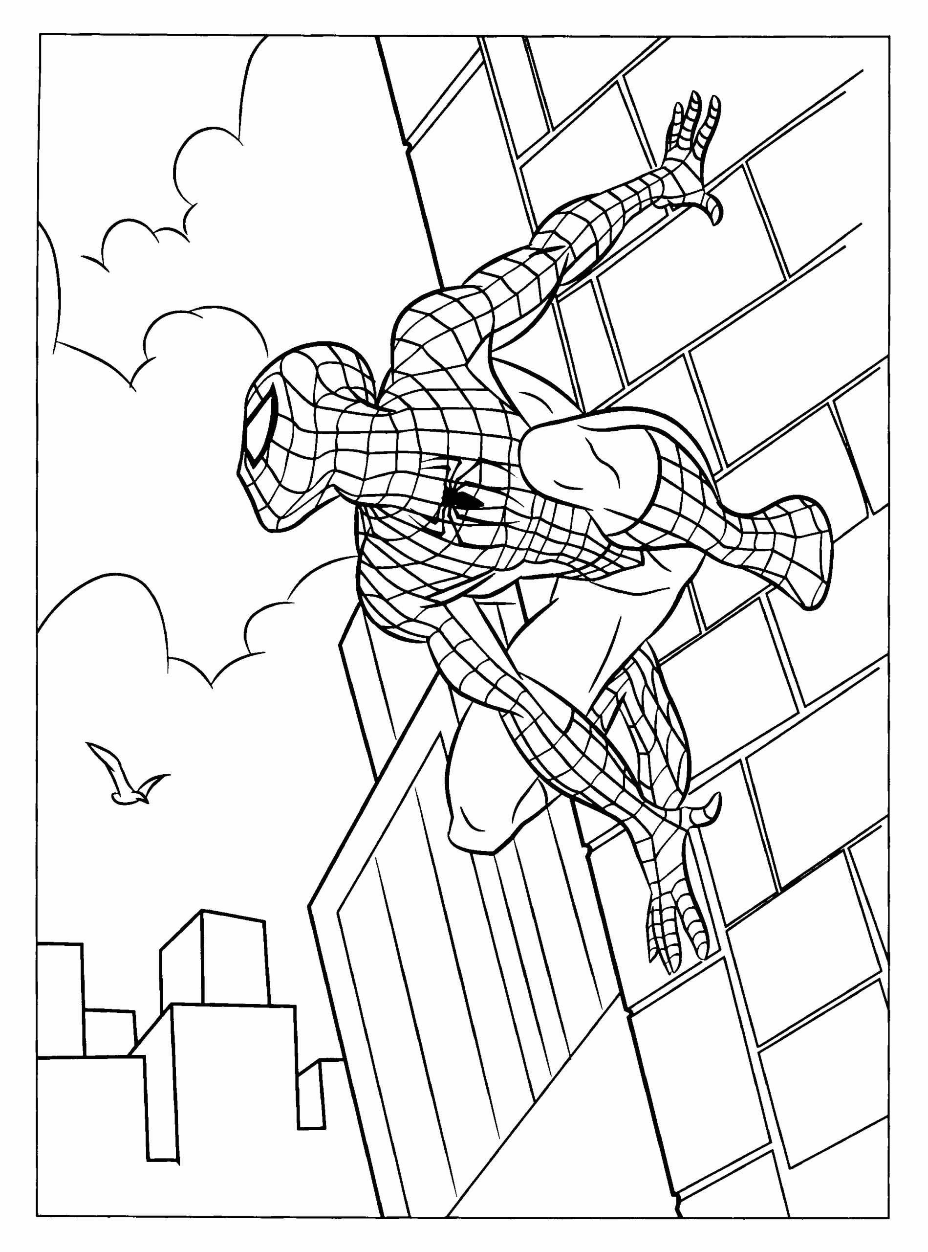 Spiderman Coloring Pages For Kids
 Spiderman coloring page for free print