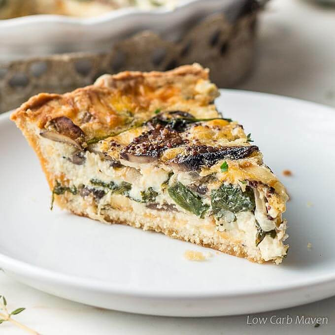 Spinach And Mushroom Quiche
 Spinach and Mushroom Quiche Ve able Quiche
