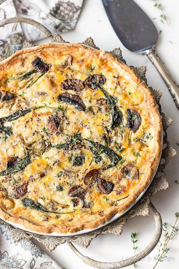 Spinach And Mushroom Quiche
 Spinach and Mushroom Quiche Ve able Quiche