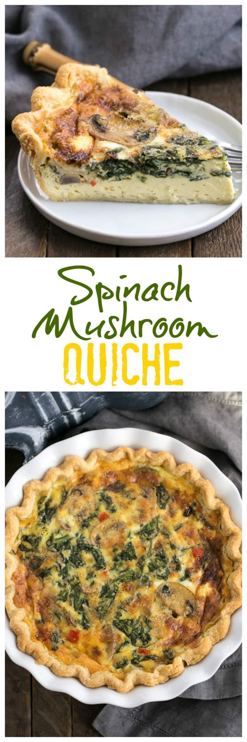 Spinach And Mushroom Quiche
 Spinach Mushroom Quiche That Skinny Chick Can Bake