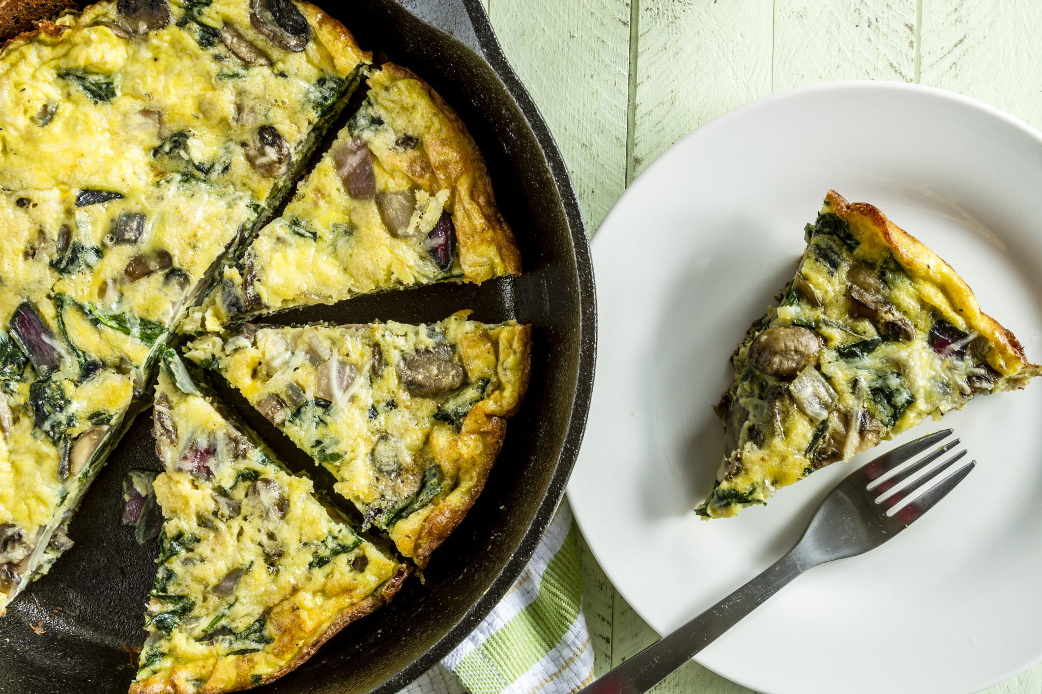 Spinach And Mushroom Quiche
 Spinach and Mushroom Quiche Slenderberry
