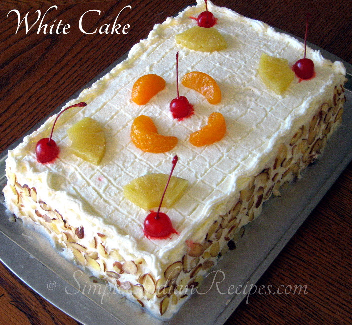 Sponge Cake Recipe Indian
 White Cake With Whipped Cream And Oranges