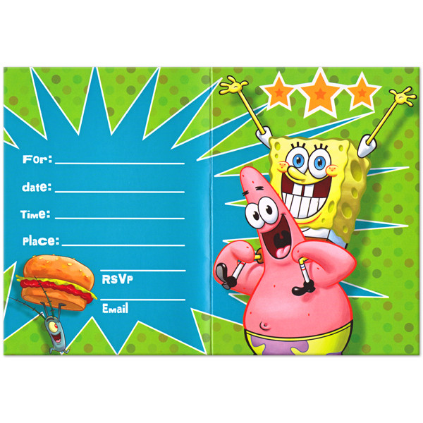 Spongebob Birthday Invitations
 Free Printable Spongebob Birthday Invitations – Bagvania