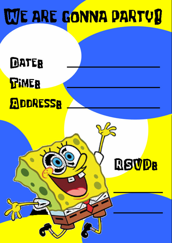 Spongebob Birthday Invitations
 Free Printable Spongebob Birthday Invitations – Bagvania