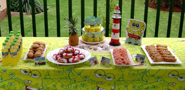 Spongebob Party Food Ideas
 Spongebob Squarepants Party Food Table