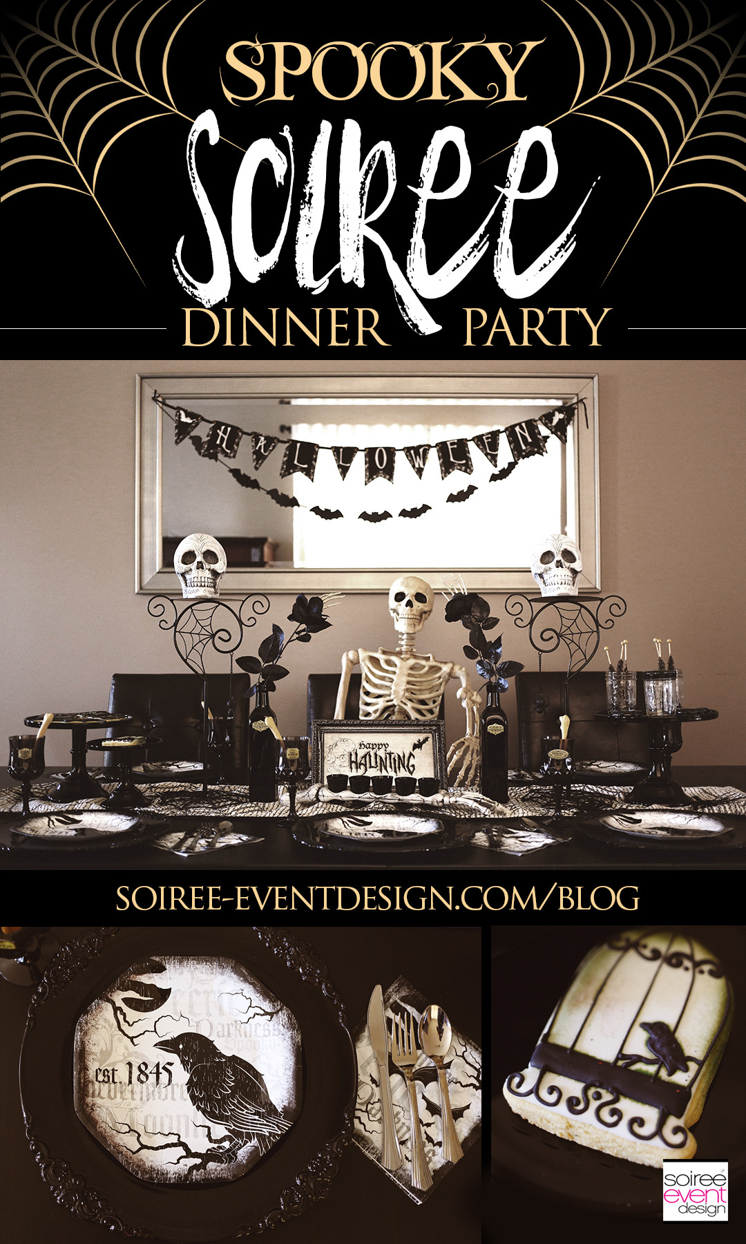 Spooky Halloween Party Ideas
 "Spooky Soiree" Halloween Dinner Party Soiree Event Design