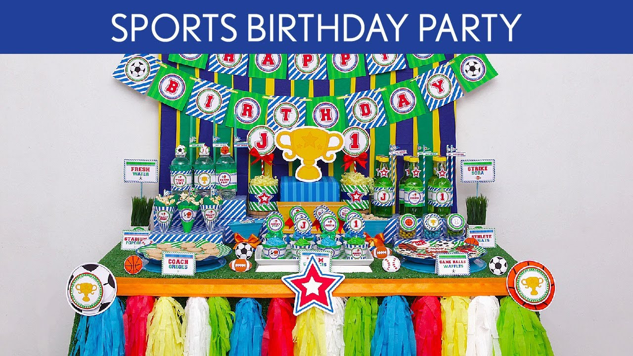 Sports Birthday Decorations
 Sports Birthday Party Ideas Sports B59