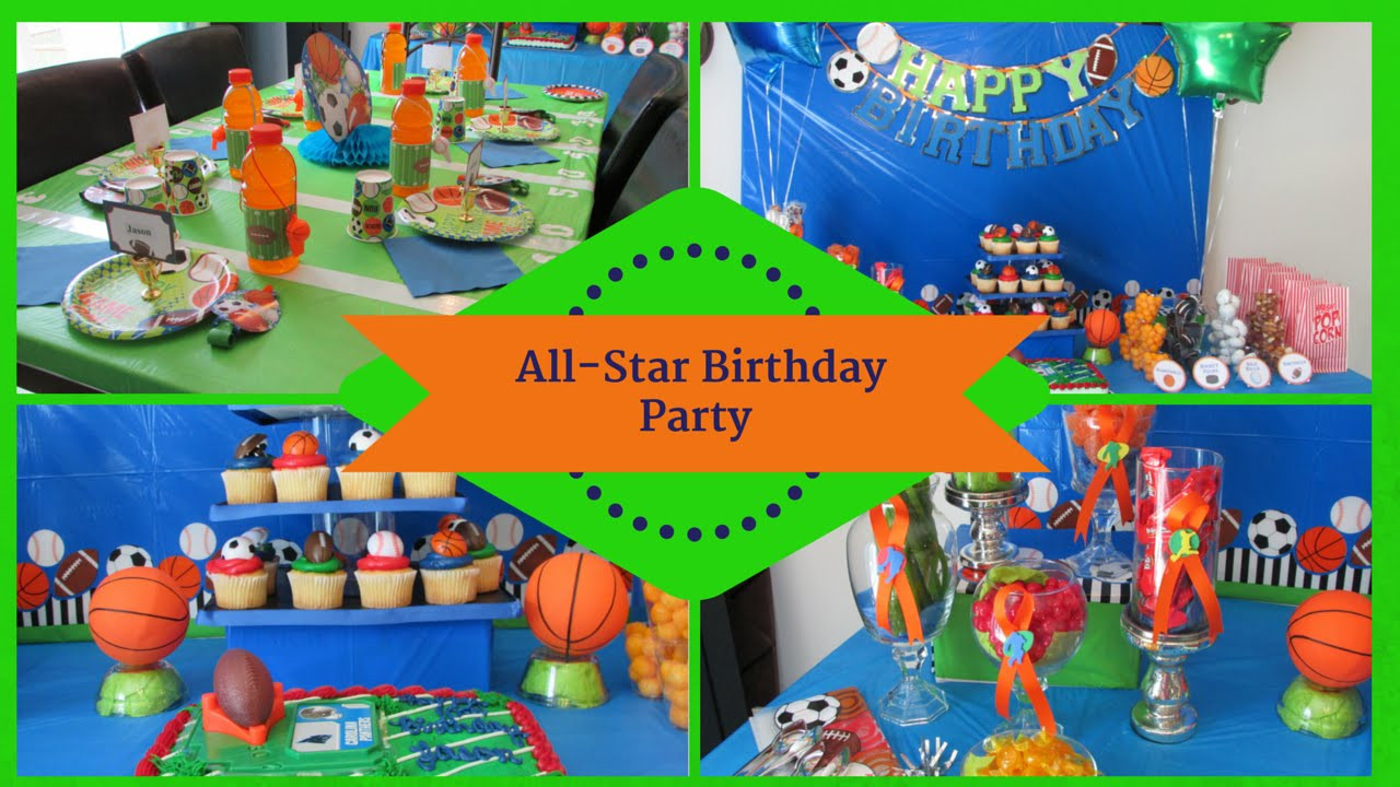 Sports Birthday Party Supplies
 Sports Allstar Birthday Party Dollar Tree Inspired