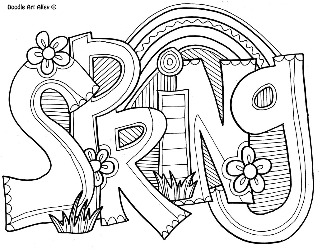 Spring Coloring Pages For Adults
 Spring Coloring pages Doodle Art Alley