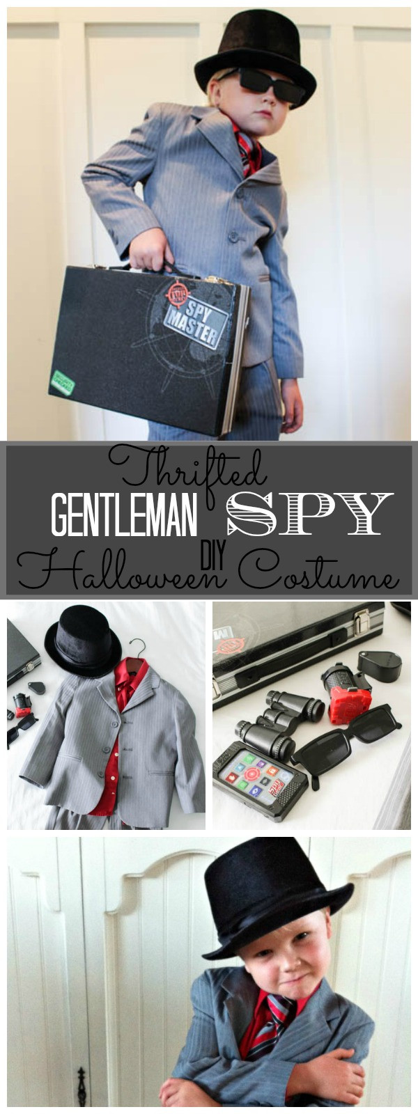 Spy Costume DIY
 Thrifted Gentleman Spy DIY Halloween Costume The Happy