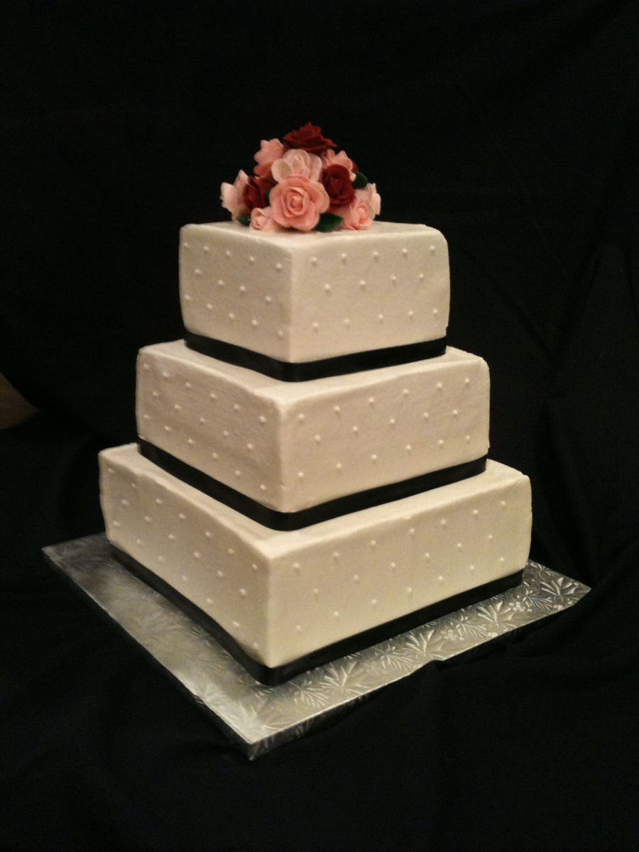 Square Wedding Cakes Pictures
 Simple Square Wedding Cake CakeCentral
