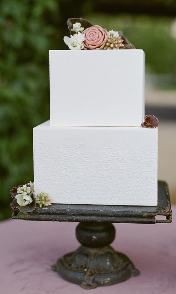 Square Wedding Cakes Pictures
 52 Gorgeous Square Wedding Cake Ideas crazyforus