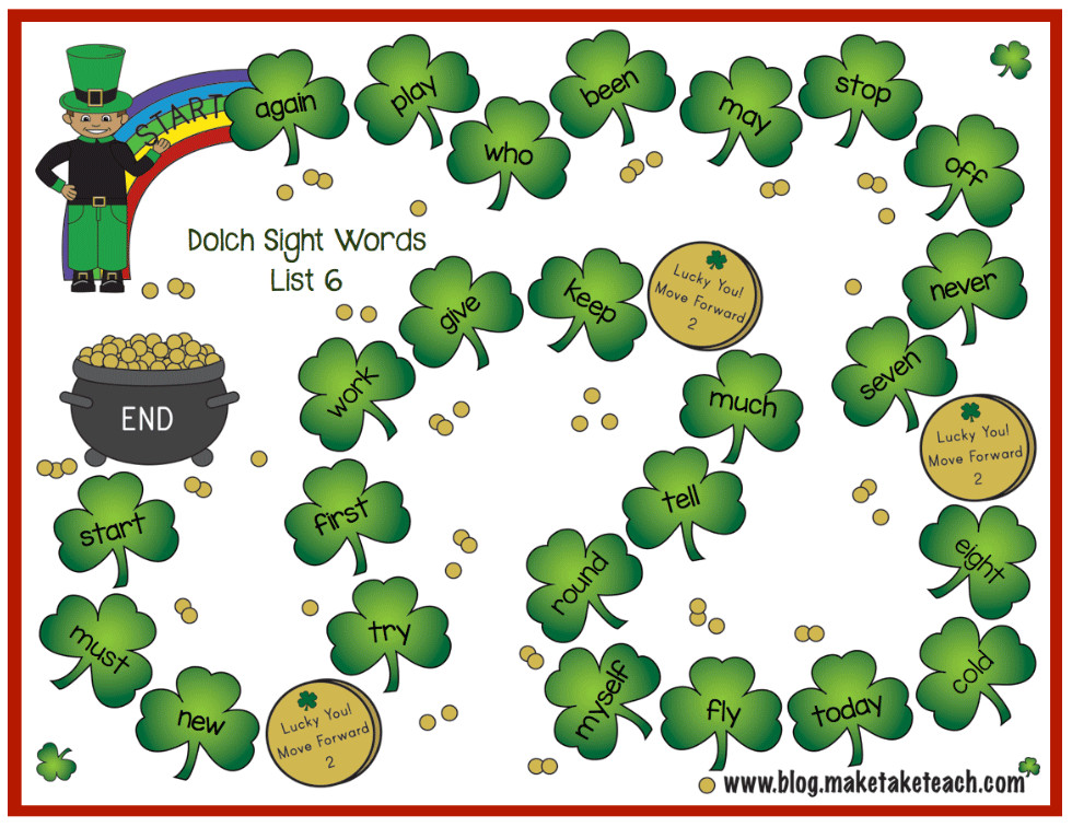 St Patrick Day Games And Activities
 Free St Patrick s Day Game Boards Make Take & Teach