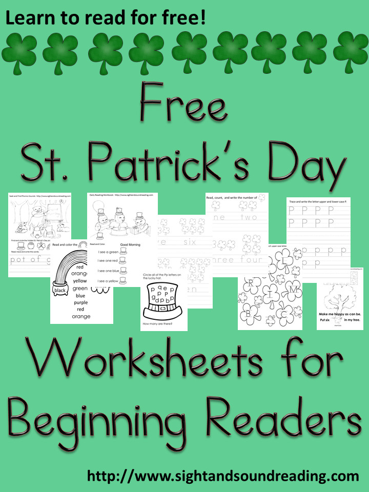 St Patrick's Day Activities For Pre K
 Free St Patricks Day Worksheets Sight and Sound Reading