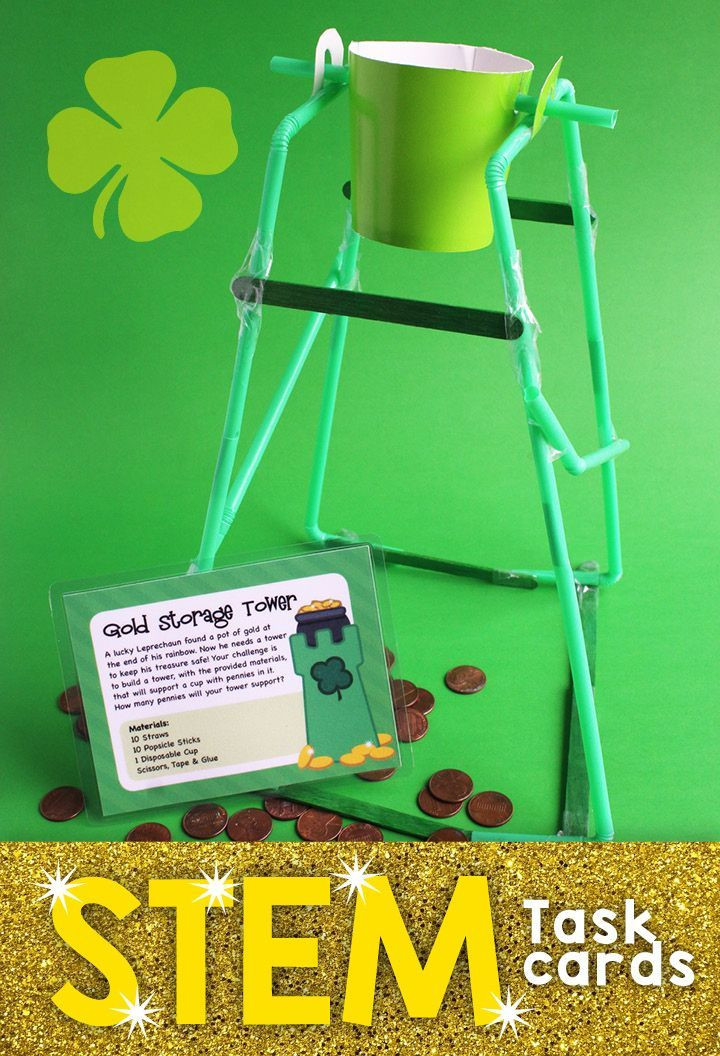 St Patrick's Day Crafts For Elementary Students
 St Patrick s Day STEM Activities Task Cards March