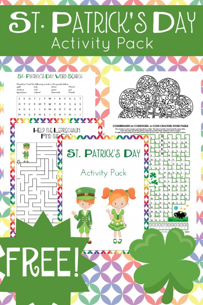 St Patrick's Day Crafts For Elementary Students
 FREE Huge St Patrick s Day Activity Fun Pack Suits